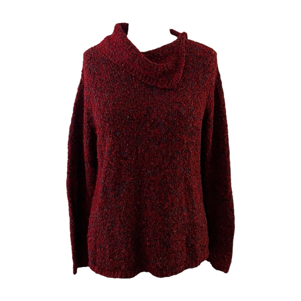 Coldwater Creek Red Fold-over Sweater